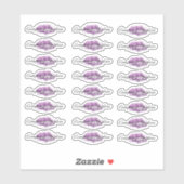 Sticker Logo Logo Logo Lip Purple Branding Clear (Feuille)