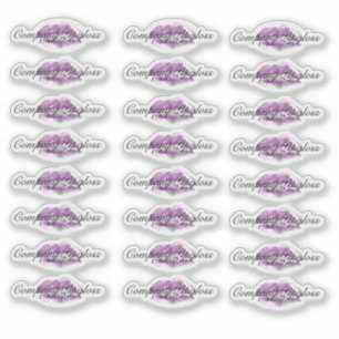 Sticker Logo Logo Logo Lip Purple Branding Clear