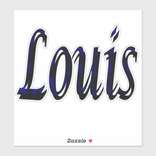 Sticker Logo Louis Name, (Feuille)