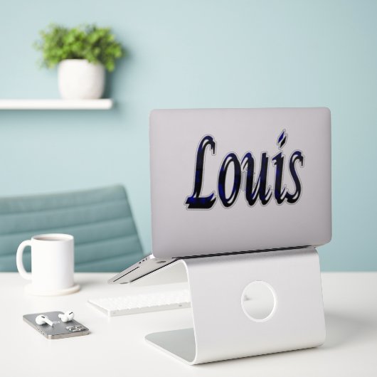 Sticker Logo Louis Name, (Ordinateur portable sur le bureau)