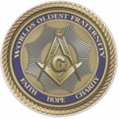 Sticker Logo Mason Commande Masonic authentique (Devant)