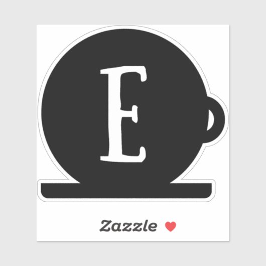 Sticker Logo mini du Cafe Elsewhere en mode clair (Feuille)