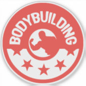 Sticker logo musculation bodybuilding 10 etoile (Devant)