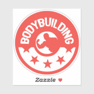 Sticker logo musculation bodybuilding 10 etoile