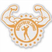 Sticker logo musculation bodybuilding 19 etoile (Devant)