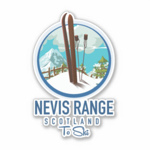 Sticker logo Nevis Range scotland Ski