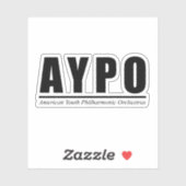 Sticker logo noir AYPO (Feuille)