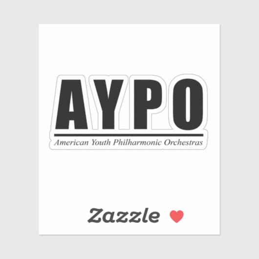 Sticker logo noir AYPO (Feuille)
