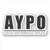 Sticker logo noir AYPO (Devant)