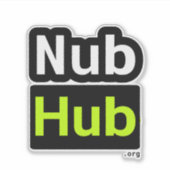 Sticker Logo Nub Hub Avec Triage Noir (Devant)