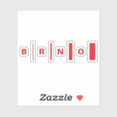 Sticker Logo officiel de Brno, République Tchèque (Feuille)