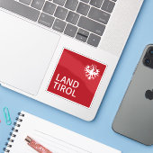Sticker Logo officiel de l'Etat du Tyrol, Autriche (Ordinateur portable avec iPhone)
