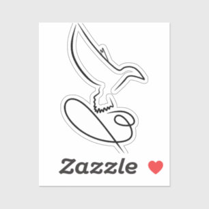 Sticker logo oiseau conception vectoriel faucon