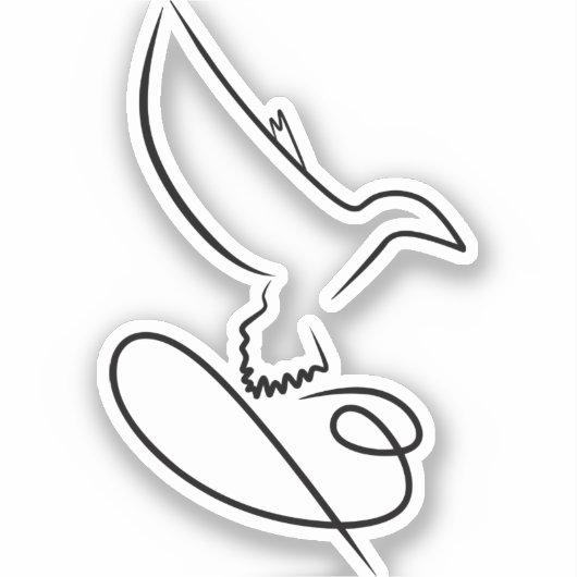 Sticker logo oiseau conception vectoriel faucon (Recto)