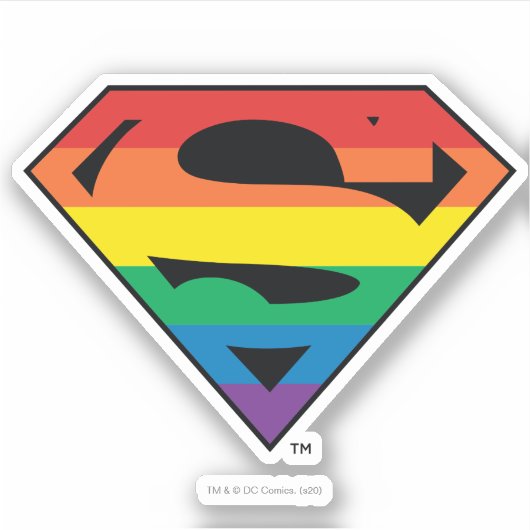 Sticker Logo Rainbow Superman (Devant)