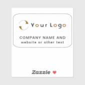 Sticker Logo + rectangle vinyle Portable Entreprise (Feuille)