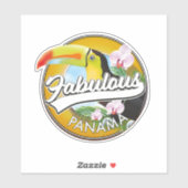 Sticker Logo rétro fabuleux de Panama (Feuille)