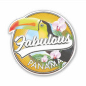 Sticker Logo rétro fabuleux de Panama (Devant)