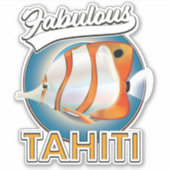 Sticker logo rétro fabuleux de Tahiti (Devant)