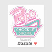 Sticker Logo rose du magasin Chock'Lit de Pop (Feuille)
