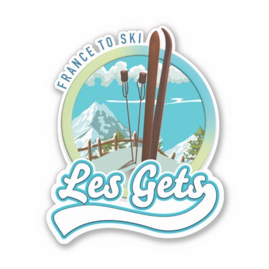 Sticker Logo ski Les Gets France (Devant)