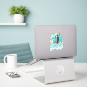 Sticker Logo ski Les Gets France (Ordinateur portable sur le bureau)