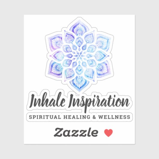 Sticker Logo spirituel métaphysique Mandala (Feuille)