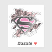 Sticker Logo Supergirl avec Rose (Feuille)