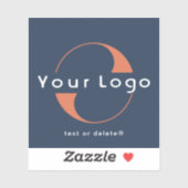 Sticker Logo sur Bouteille d'eau bleue Vinyl carré Busines (Feuille)