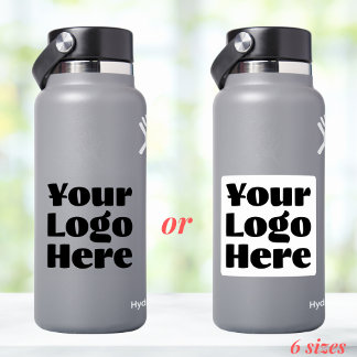 Sticker Logo sur Clear Vinyl carré Bouteille d'eau d'entre