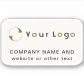 Sticker Logo sur Hors rectangle blanc Casque Business Viny (Devant)