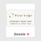 Sticker Logo sur le rectangle blanc éteint Bouteille Busin (Feuille)