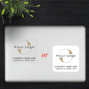 Sticker Logo sur Vinyl carré Business Company Clear Laptop