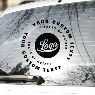 Sticker Logo Texte, Cercle de Vinyle Fenêtre de voiture Bu