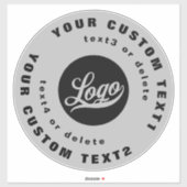 Sticker Logo Texte, Cercle de Vinyle Fenêtre de voiture Bu (Feuille)