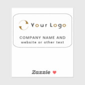 Sticker Logo Texte sur Vinyl Rectangle Bouteille d'eau d'e (Feuille)