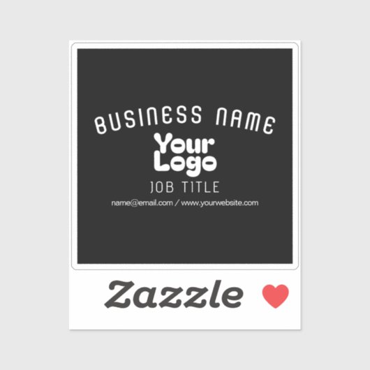 Sticker Logo transparent ou opaque Noir rétromoderne (Feuille)