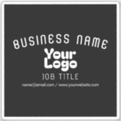 Sticker Logo transparent ou opaque Noir rétromoderne (Recto)