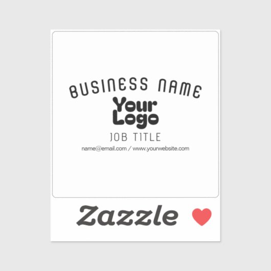 Sticker Logo transparent ou opaque Noir rétromoderne (Feuille)