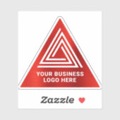 Sticker Logo triangulaire Faux Bright Red Foil (Feuille)