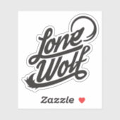 Sticker Logo Typographique Loup Lone (Feuille)