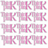 Sticker Logo typographique Moderne Gras Think Pink (Devant)