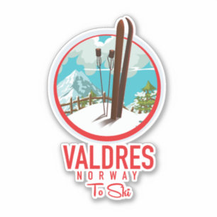 Sticker logo Valdres Norvège Ski