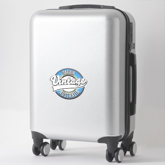 Sticker Logo vintage Darwin Australie (Sur valise)