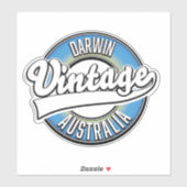Sticker Logo Vintage de Darwin australia (Feuille)