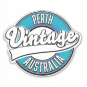 Sticker Logo vintage de Perth Australie (Devant)
