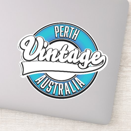 Sticker Logo vintage de Perth Australie (Détail)