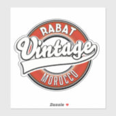 Sticker Logo vintage Rabat Maroc (Feuille)