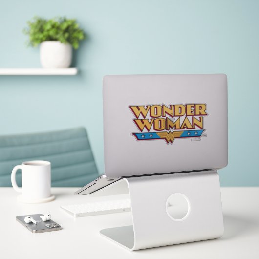 Sticker Logo Wonder Woman (Ordinateur portable sur le bureau)