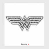 Sticker Logo Wonder Woman Paisley (Feuille)